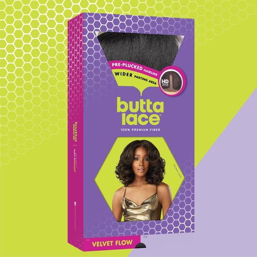 Sensationnel Butta Lace Wigs - Velvet Flow Unit Extra Wide 5 Inch Deep Parting Synthetic Preplucked Hairline Glueless Lacefront (BALAYAGEMOCHA)
