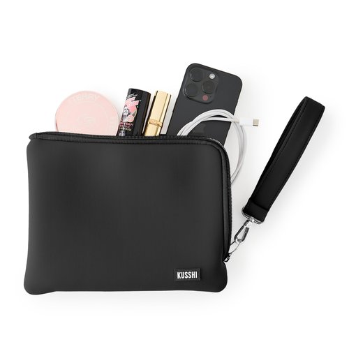 KUSSHI Wristlet Clutch (Black/Pink)