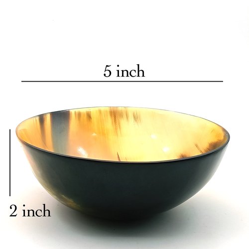 AYZCORP Shaving & Serving Bowl Natural Yak Horn Shaving Soap Bowl Shaving Cup for Men Real Horn Shave Bowl Lathering Up Shaving Soap Cup Bowls.Gift for Husband Boyfriend 5”RoundX2”deep