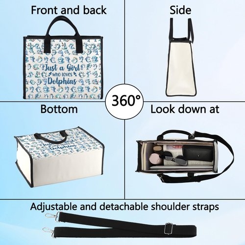 LEVLO Funny Dolphin Cosmetic Bag Animal Lover Gift Just A Girl Who Loves Dolphins Makeup Zipper Pouch Bag Dolphin Lover Gift For Women Girls (Dolphins LT)