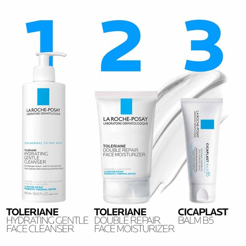 La Roche-Posay Cicaplast Balm B5, Madecassoside + Shea Butter + Vitamin B5 Panthenol, Healing Ointment & Therapeutic Multi Purpose Calming Cream for Dry & Irritated Skin, Paraben Free (Pack of 2)