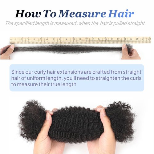 YuDragonFt Afro Kinkys Bulk Human Hair 20-Inch 30g/bundle Natural Black Kinky-Curly Bulk Hair for Dreadlock Extensions Microloc Loc Repair Twist Braids - Bleachable and Dyable (1 B, 20 Inch)