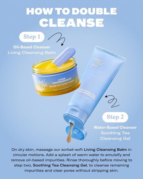 Then I Met You Living Cleansing Balm, Melts Makeup & Sunscreen, Non-Stripping Zero Residue Oil Cleanser with Seaberry, Olive, Grape Seed Oils, Vit E & Persimmon, First-Step Clean Vegan Korean Skincare