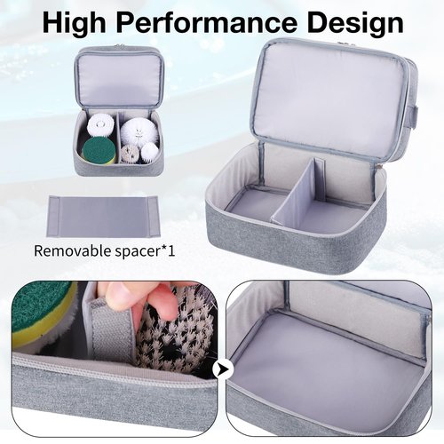 Rsobl Storage Bag for Electric Spin Scrubber,Organizer Case Compatible with Electric Scrubber for Cleaning,Carry Case for Bathroom Scrubber Electric (Bag Only)