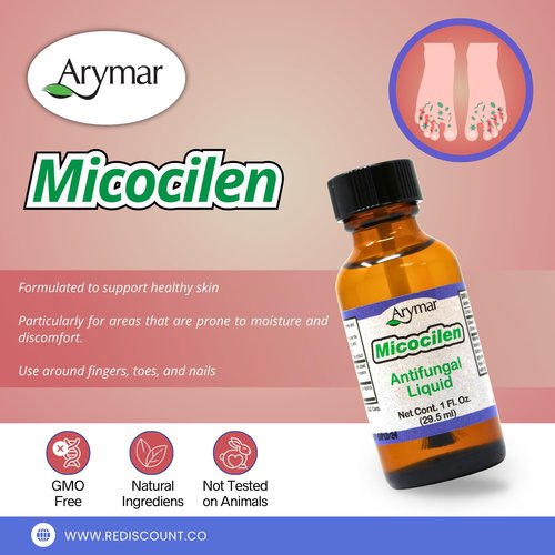 Arymar Micocilen Liquid (1 oz) with Brush Applicator - Fast-Acting Formula for Nail & Skin Health (Pack of 2)