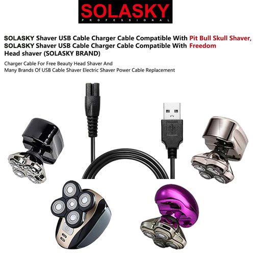 SOLASKY Universal Head Shaver, USB Charging Cable for Many Brands, Compatible with Bird Freedom Skull Shaver