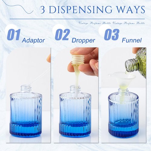 Teenyyou 12 Pcs 30 ml Perfume Cologne Bottles Empty Refillable Travel Glass Chic Empty Perfume Spray Bottles Decorative Set for Men Women Portable Dispenser Fragrance Container Set