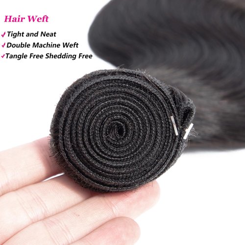 Superfect Brazilian Human Hair Bundles Body Wave 24 Inch 1 Bundle Human Hair Weave 12A 100% Unprocessed Virgin Hair Extensions Single Bundle Natural Black Color (Body Wave 1 Bundle, 24)