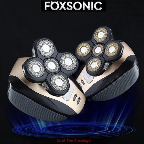 FOXSONIC 3 Pcs 5 Blades Universal Head Shaver replacement Heads for Head Shaver, Compatible mainstream shaver brands, head shaver replacement blades, Electric shaver replacement heads