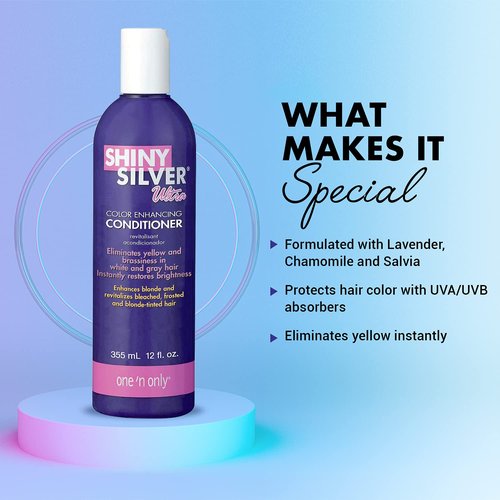 Shiny Silver Conditioner Ultra Color Enhancing 12 Ounce (354ml) (3 Pack)