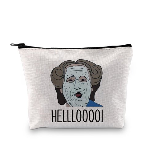 XYANFA Mrs D Inspired Makeup Bag 90s Movie Gift Funny Grandma Bag Mrs D Fans Gift Zipper Pouch