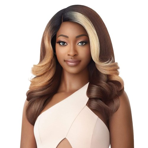 Outre Soft & Natural Synthetic Lace Front Wig - NEESHA 209 (1B Off Black)