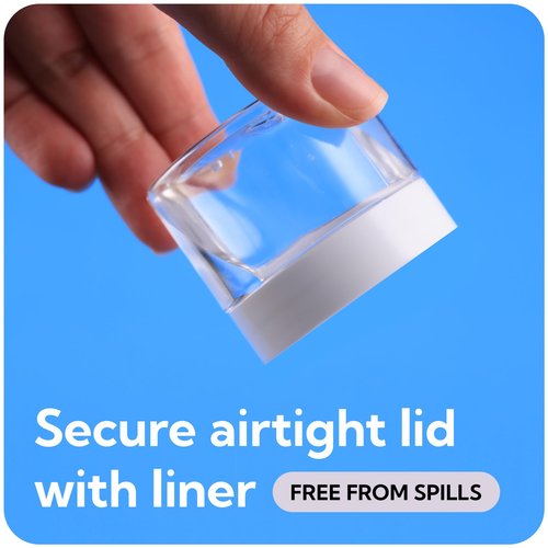 Cosmetic Plastic Jars with Liners and White Lids - 2 oz Small Travel Jars - 24 Pack Clear Plastic Containers for Cream Makeup Lotion - Leak Proof