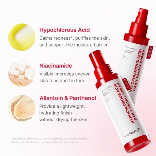 medicube Ultimate Red Spray Duo to Smooth & Soothe: Power Soothing Spray and Red Body Peeling Shot