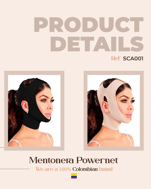 Shape Concept 301 Neck & Chin Compression Strap Face Bandage Support for Recovery & Contouring