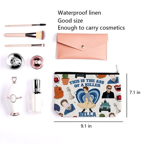 LONGXIN Twilight Merch Makeup Bag Movie Merchandise Vampire Werewolf Gift Vampire Edward Bag Gifts for Vampire Lover Edward Bella Fans Movie Lovers Girls