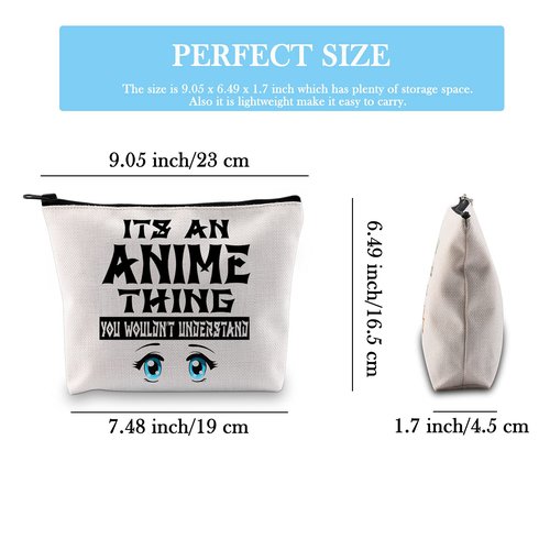 GJTIM Anime Fans Gift Anime Lovers Zipper Pouch It’s An Anime Thing You Won’t Understanding Cosmetic Makeup Bag for Anime Women (It’s An Anime Thing Makeup)
