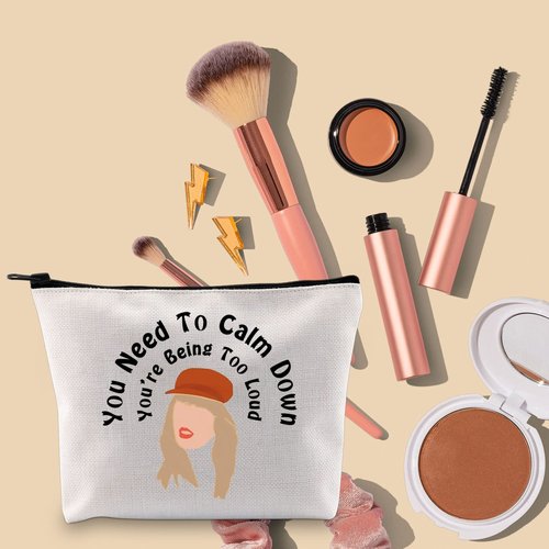 TOBGB Album Gift Singer Song Lyrics Inspired Makeup Bag Singer Merchandise Music Makeup Bag (Calm Down Version)