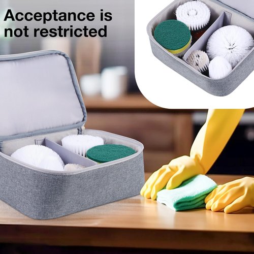 Rsobl Storage Bag for Electric Spin Scrubber,Organizer Case Compatible with Electric Scrubber for Cleaning,Carry Case for Bathroom Scrubber Electric (Bag Only)