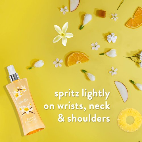 Body Fantasies Signature Fragrance Body Spray, Vanilla, 8 fl oz (Pack of 2) & Signature Fragrance Body Spray, Cotton Candy, 8 Fluid Ounce