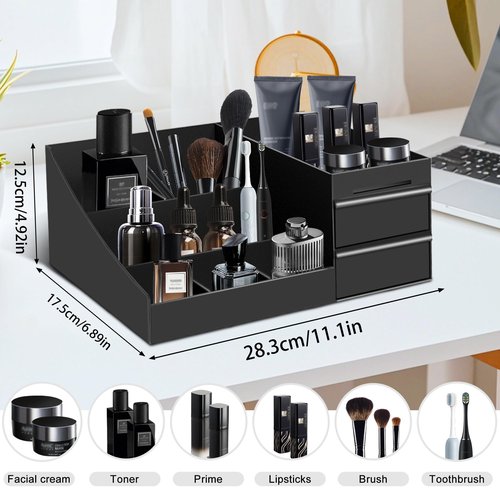 Turesmith Mens Organizer,Perfume Organizer,Cologne Stand,Cologne Shelf,Perfume Stand,Organizador de Perfumes,Bathroom Countertop Storage,Shelf for Bathroom Counter,Mens Dresser,Men Bedroom