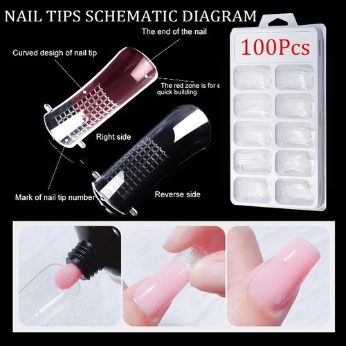 YIMART Poly Extension Gel Nail Kit,Poly Nail Gel Kit with UV Light Starter Kit, 18 Pcs/Set Builder Gel Nail Extension Kit for Beginners with Everything Nail Art DIY