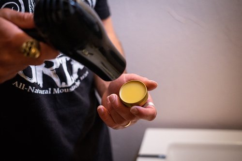 THE VINTAGE GROOMING CO. Death Grip Combo | Sudden Death Hold & Bone Crusher Firm Mustache Waxes for Handlebar, English, Dali, Walrus & Curly Styles
