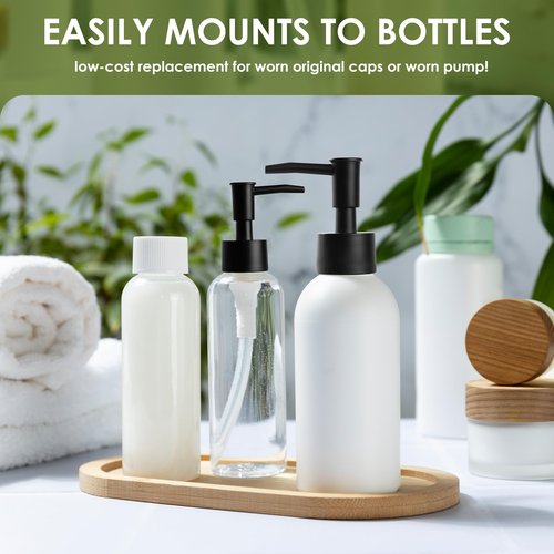 4 Pcs Shampoo Lotion Soap Pumps, Kitchen Sink Soap Dispenser Pump, Pump Bottle Dispenser Replacement for 28/400 Threaded Neck Bottles