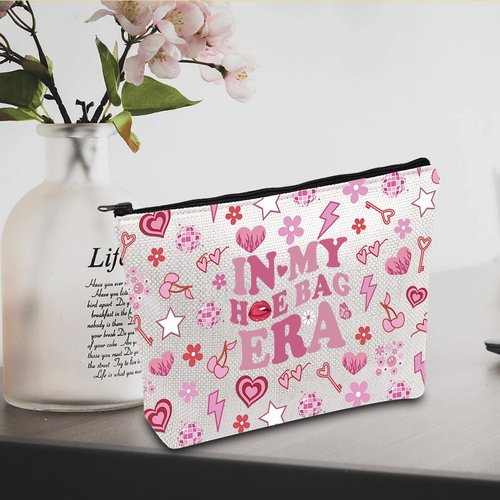 JXGZSO Funny Naughty Gift Pouch Hoe Bag Funny Overnight Bag Hilarious Gag Gift (in my hoe bag era)