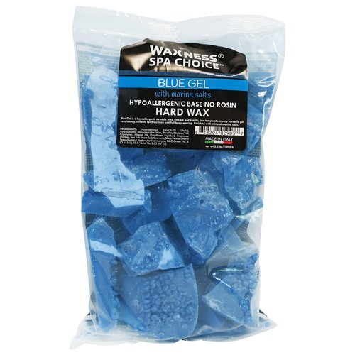Waxness Spa Choice No Rosin Blue Gel Hard Wax Beads with Marine Salts 2.2 lb / 1 kg