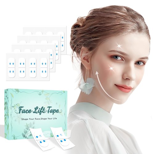 KOSOBO Face Lift Tape, Face Tape Lifting Invisible, Facelift Tape for Face Invisible, Neck Tape Skin Tape Facial Tape for Lifting Loose Sagging Skin, Jowls, Eyes, Double Chin (1 Count (Pack of 172))