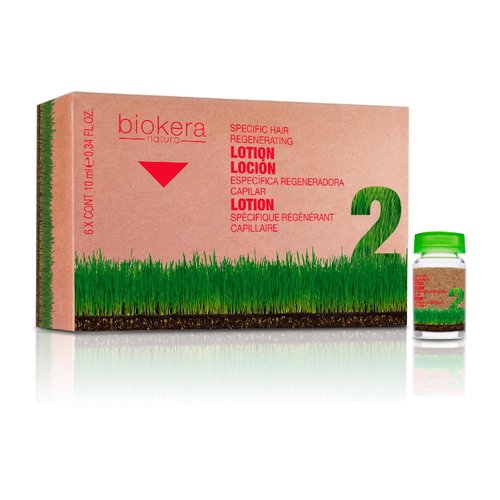 SALERM - Intensive Scalp Serum - Biokera Natura - 6 x 10 ml - Fortifying Hair Treatment for Women and Men - with Ginseng and Ginkgo Biloba - Strengthens Weakened Hair