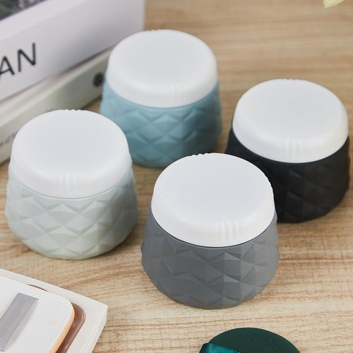 Silevoler Travel Size Containers for Toiletries, TSA Approved Travel Size Toiletries Silicone Cosmetic Cream Jars, Leak-Proof Refillable Containers W/Clear Bag (GRAY, 3OZ)