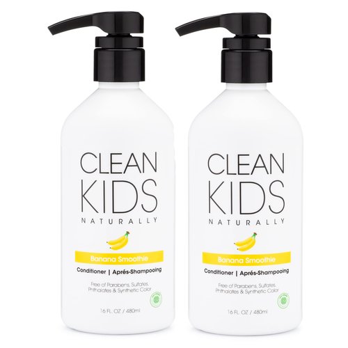 Clean Kids Naturally Conditioner, All-Natural, Gluten-free, Vegan, and Cruelty-free, Paraben-Free, EWG Verified, 16 oz (Pack of 2)