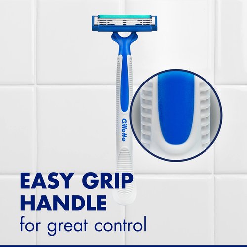 Gillette Sensor3 Simple Men’s Disposable Razors, 8 Count (Pack of 2) Blue
