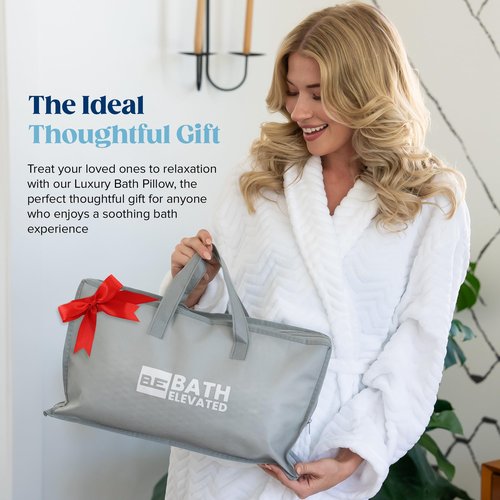 Bath Pillow, Luxury Bathtub Pillow, Extra Soft Bath Pillows for Tub Back Neck and Head Support, Non-Slip Suction, Spa Gifts for Women, 4D Air Mesh Cushion