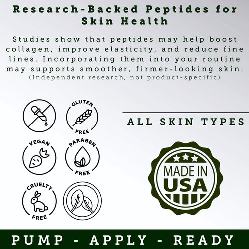 Andre Seals Face Serum for Men - Anti-Aging, Wrinkle Reduction & Collagen Boost with Multi-Peptide, Hyaluronic Acid, Green Tea & Vitamin E | Mens Skincare | 1oz | Night Time Face Serum
