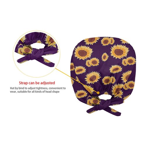 JoyLamoria Brown Mushroom Turban Hat Casual Satin Sleep Hat Bonnet Hair Protector