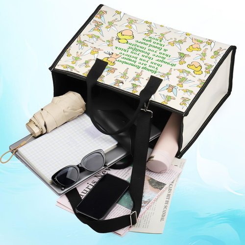 LEVLO Fairy Tale Cosmetic Make Up Bag Pixie Fans Inspired Gift You Are Braver Stronger Smarter Than You Think Makeup Zipper Pouch Bag For Women Girls (Always Tinker LT)