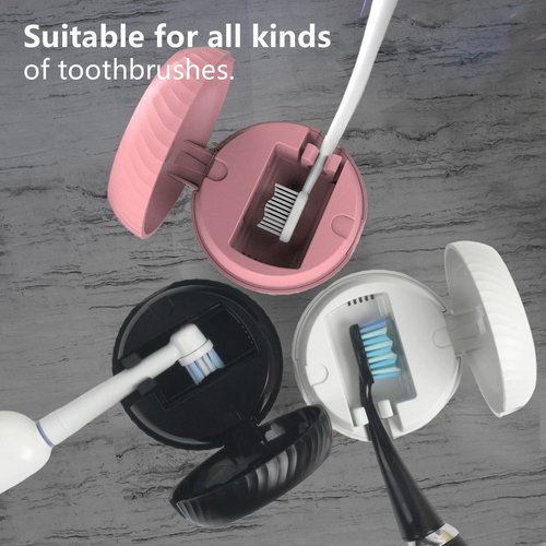 iHave Toothbrush Sanitizer – Wall-Mounted UV Toothbrush Holders for Bathrooms, Stylish Bathroom Accessories and Bathroom Decor for Home & RV, Travel Essentials, Cool Gadgets (White)
