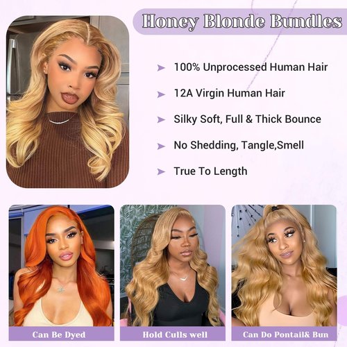 DSEKCAIN 27# Honey Blonde 5x5 Body Wave Lace Closure 100% Real Human Hair 12 Inch Transparent hd 5x5 Lace Closure Can Be Dyed and Restyled 150% Density