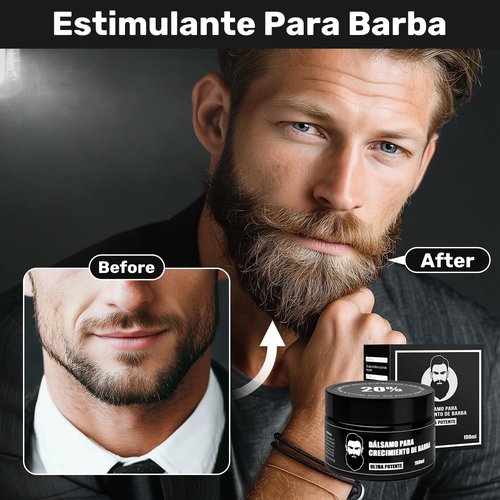 ceepdoogle 2 Pcs Cosmetics Para Barba, Bálsamo Estimulante de Barba,Estimulante Para Barba,Ultra Potente Beard Stimulating Balm, Crema Para Barba, Moisturizes & Strengthens Beard, 200ML / 7 OZ