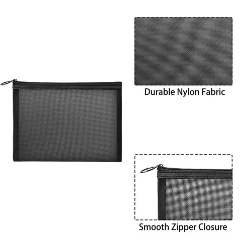 Unoutur 20 Pieces Mesh pouch, Mesh Makeup Bag Portable Makeup Pouch Travel Toiletry Bag for Makeup Organizer Home Office Travel Accessories, Mesh Cosmetic Bag with Zipper