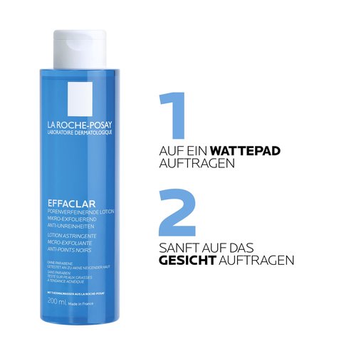 La Roche-Posay Effaclar Astringent Face Toner for Oily Skin, with Exfoliating LHAs to Minimize Appearance of Pores and Smooth Skin Texture