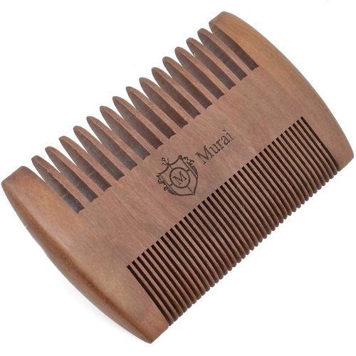 Murai Beard Kit for Men Gift Set Mens Beard Grooming Kit - Military Paddle Hair Brush, Large Handle Beard Brush, Pocket Sized Oval Beard Brush, Wood Beard Comb, and Hairbrush Cleaner