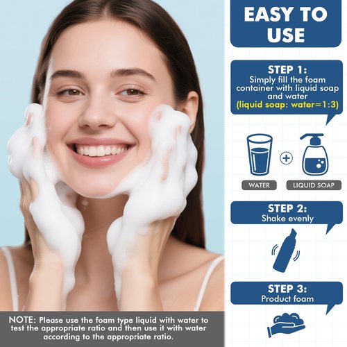 12 Pcs 2 oz Plastic Foam Pump Bottle Refillable 60ml Travel Mousse Foaming Soap Dispenser Mini Eyelash Cleaning Foam Bottle Dispenser for Face Wash Lash Shampoo Skin Care
