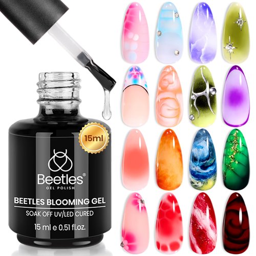 beetles Gel Polish Nail Set 20 Colors Dreamy Town Collection with Blooming Gel
