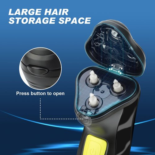BlueFire Head Shaver for Bald Men, Corded 3D Electric Rotary Shavers with Pop-up Trimmer,Bald Head Close Shaver for Men, Rotary Shaver Electric Dry Shave