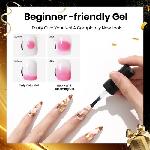 beetles Gel Polish Nail Set 20 Colors Dreamy Town Collection with Blooming Gel