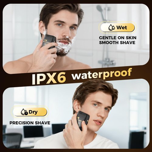 Ufree Foil Shavers for Men, Upgraded Electric Razor, Rechargeable Mens Shaver with 4 Floating Blades, LED Display USB-C Travel Razor Wet Dry Cordless Face Grooming Kit